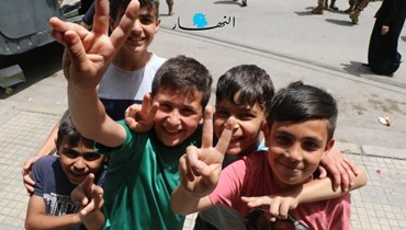 أطفال لبنان خلال مشاركتهم في اليوم الانتخابي في أيار (أرشيفية).