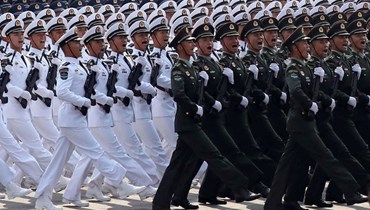 الجيش الصّيني خلال عرض عسكري (أ ف ب)