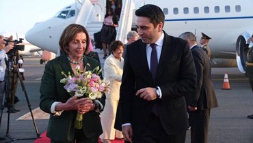 رئيسة مجلس النواب الأميركي نانسي بيلوسي تصل إلى أرمينيا، 17 أيلول 2022 (عن السفارة الأميركية في أرمينيا)