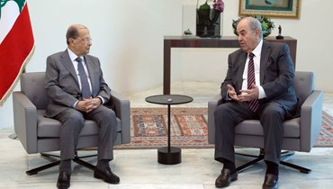 رئيس الجمهورية ميشال عون ورئيس وزراء العراق السّابق إياد علّاوي.
