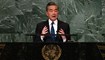 وزير الخارجية الصيني على منبر الأمم المتحدة (أ ف ب).