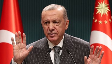 إردوغان يلقي خطابًا عقب اجتماع لمجلس الوزراء في أنقرة (26 أيلول 2022، أ ف ب).
