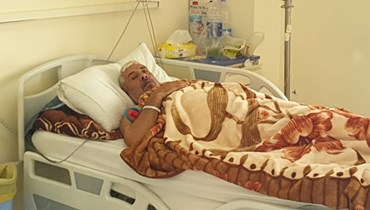 المصاب الأوّل بالكوليرا في مستشبى حلبا الحكومي.