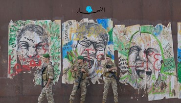 عناصر من الجيش في محيط ساحة النجمة خلال جلسة نيابية لانتخاب رئيس للجمهورية (نبيل اسماعيل).