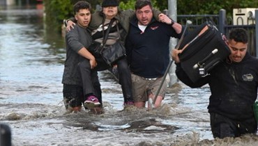 من الفيضانات في أوستراليا.