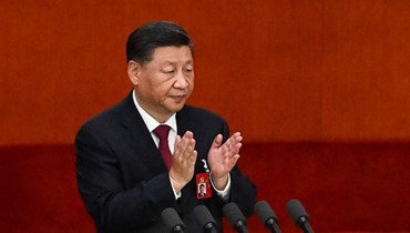 الرئيس الصيني شي جينبينغ خلال انطلاق أعمال مؤتمر الحزب الشيوعي في بيجينغ (16 ت1 2022 - أ ف ب).