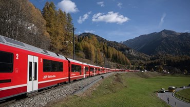 أطول قطار ركاب في العالم بسويسرا.