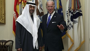 الرئيس الأميركي جو بايدن ورئيس الإمارات الشيخ محمد بن زايد (أرشيف أ ف ب).