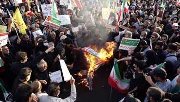 من الاحتجاجات الإيرانيّة (أ ف ب).