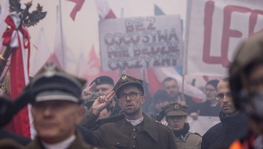 من احتفالات يوم الاستقلال في بولندا (أ ف ب).