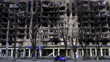 مبنى مدمر في ماريوبول جنوب شرق أوكرانيا (29 ت2 2022، أ ف ب). 