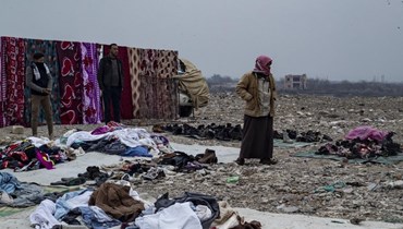 مخيمات النزوح السوري (أ ف ب).