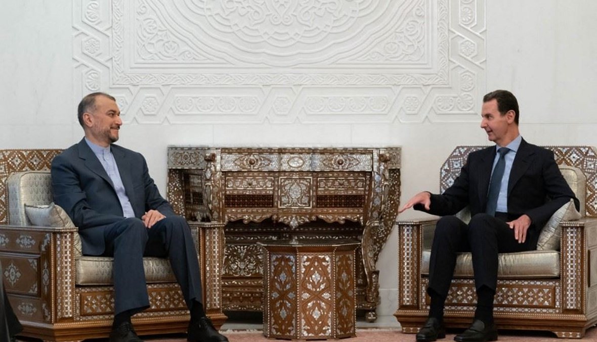 الرئيس السوري بشار الأسد استقبل وزير الخارجية الإيرانية حسين أمير عبداللهيان (أ ف ب). 