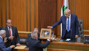 الرئيس نبيه برّي في إحدى جلسات انتخاب الرئيس (نبيل اسماعيل).