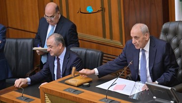رئيس مجلس النواب نبيه برّي في الجلسة الـ11 لانتخاب رئيس للجمهورية (نبيل إسماعيل).