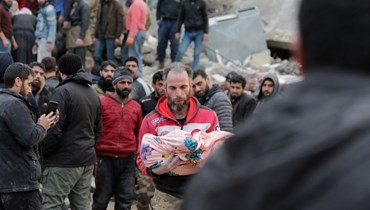 المأساة في جندريس السورية (أ ف ب).