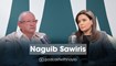 رئيسة مجموعة "النّهار" الإعلاميّة نايلة تويني ورجل الأعمال نجيب ساويرس.
