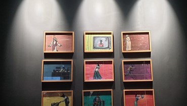 سلسلة "الآلهة الجديدة" للفنان المصري عمر حسين في غاليري "وزارة" ضمن جناح "آرت دبي ديجيتال"، مدينة الجميرة، دبي.