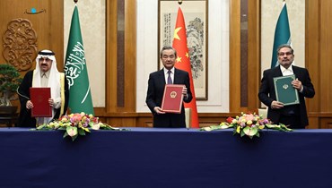 خلال توقيع الاتفاق السعودي الايراني برعاية صينية.