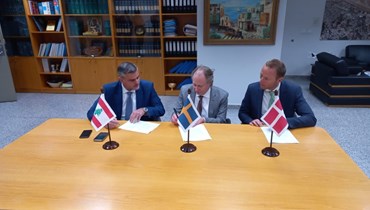 توقيع الاتفاقية بين لبنان وكل من السويد والدنمارك.