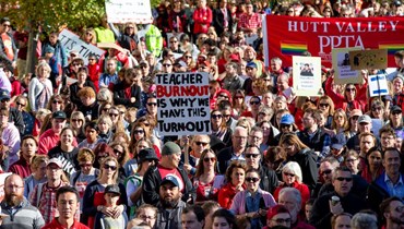 إضراب الأساتذة في نيوزيلندا.