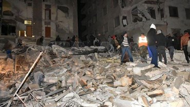 من أثر الزلزال المدمّر على سوريا (أ ف ب).