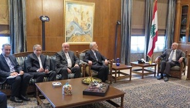 رئيس مجلس النواب نبيه بري مستقبلاً رئيس المجلس الاستراتيجي للسياسات الخارجية في طهران كمال خرازي.