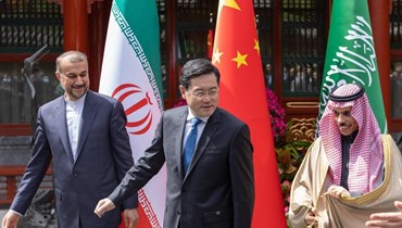 توقيغ الاتفاق السعودي- الإيراني بوساطة صينية (أ ف ب)