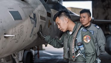 طيّار تايواني من القوات الجوية التايوانية (أ ف ب).