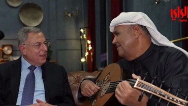 رئيس الحكومة الأسبق فؤاد السنيورة برفقة الفنان الكويتي نبيل شعيل.