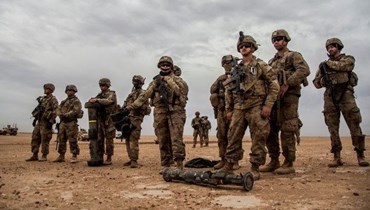 صورة ارشيفية- جنود أميركيون خلال تدريب في ريف دير الزور شمال شرق سوريا (8 ك1 2021، ا ب). 