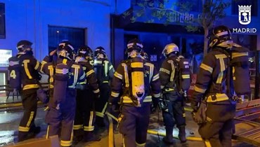 رجال الإطفاء في مدريد.