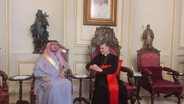  لقاء الراعي والسفير السعودي في بكركي. 
