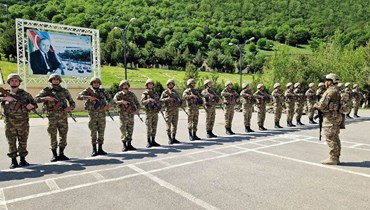 خلال تدريب عسكري في اذربيجان (16 ايار 2023، وكالة انباء اذربيجان).