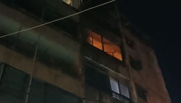 حريق كبير داخل مبنى سكني في صبرا. 