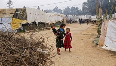 مخيمات النزوح السوري في لبنان (أ ف ب).