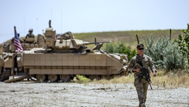 جنود أميركيون يقومون بدوريات في محافظة الحسكة شمال شرق سوريا (أ ف ب). 