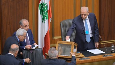 الرئيس نبيه بري في جلسة انتخاب رئيس للجمهورية (نبيل اسماعيل).