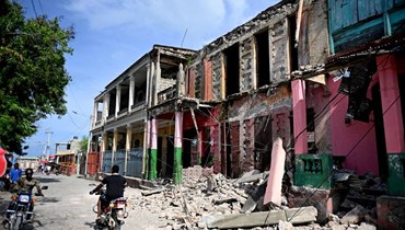  المباني المتضرّرة بعد زلزال ضرب غرب هايتي (أ ف ب). 