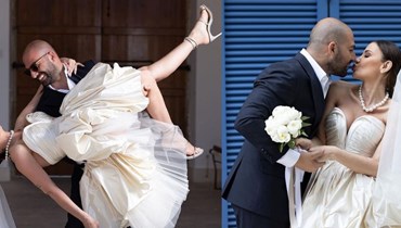 الصور الأولى من زفافها... غنى غندور تطلّ بفستان أوريجينال من تصميم إيليو أبو فيصل