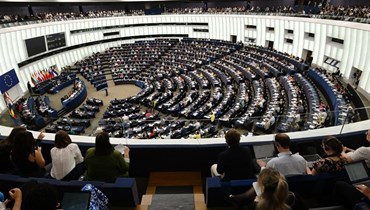 جلسة تصويت عامة في البرلمان الأوروبي في ستراسبورغ، شرق فرنسا (12 تموز 2023 - أ ف ب).