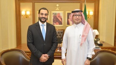 لقاء المدير العام لوزارة الاقتصاد والتجارة محمد أبو حيدر وسفير المملكة العربية السعودية في لبنان وليد بخاري.