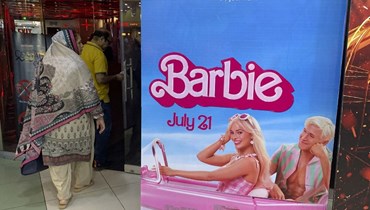 ملصق فيلم "باربي" في "سينيبلكس" في إسلام أباد (21 تموز 2023 - أ ف ب).