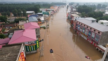 فيضانات في الصين (أ ف ب).