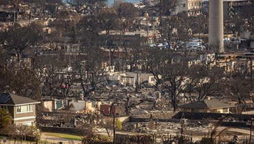 حي دمرته النيران من جراء حريق هائل في لاهاينا بهاواي (14 آب 2023، أ ف ب).