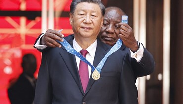 الرئيس الصيني شي جينبينغ في جنوب أفريقيا (أ ف ب).