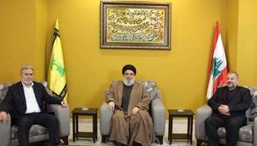 نصرالله التقى الأمين العام لحركة "الجهاد الاسلامي" ونائب رئيس المكتب السياسي لـ"حماس". 