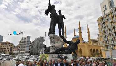 وقفة تعبيرية مع الصحافيين في ساحة الشهداء (أرشيف "النهار").