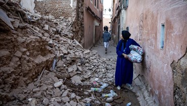 زلزال المغرب (أ ف ب).