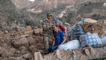 من الزلزال المدمّر في المغرب (أ ف ب).